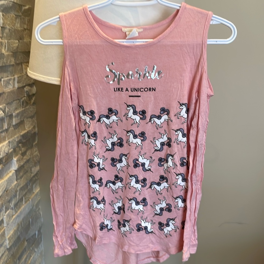 Btween cold shoulder Unicorn top
